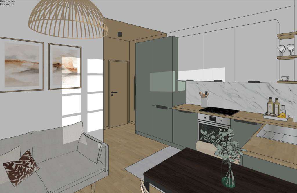 visuels 3D petit appartement